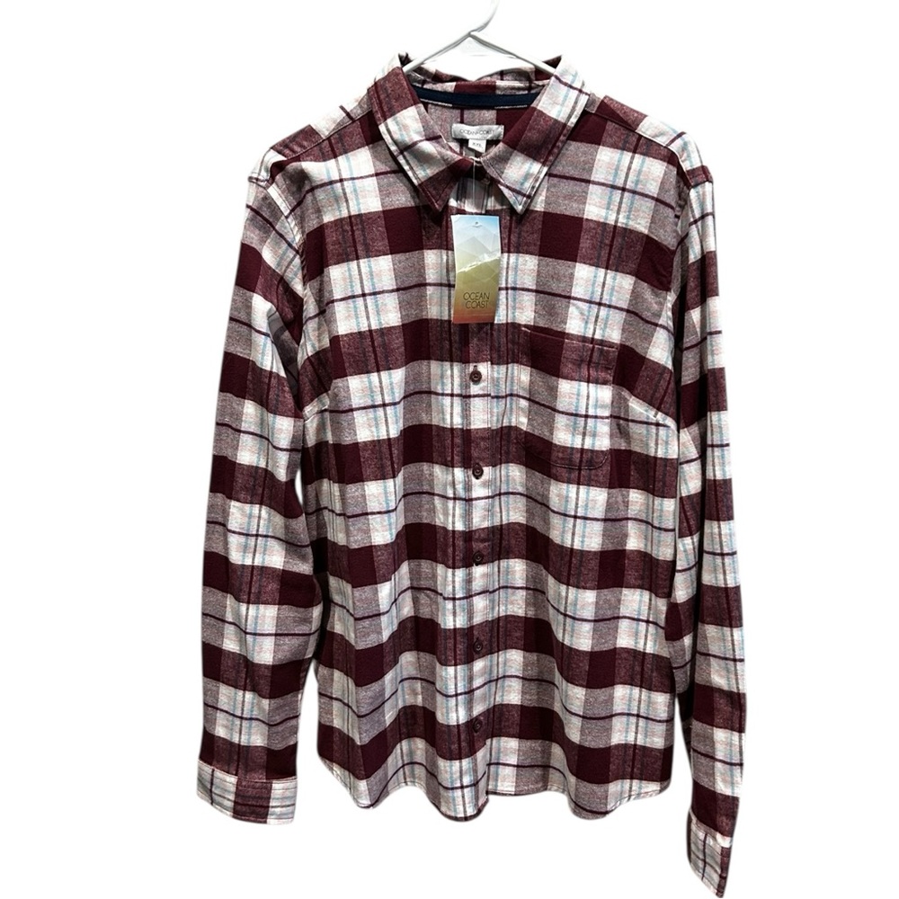 NWT Ocean + Coast Plus Size Flannel Top 2X - Picture 4 of 8